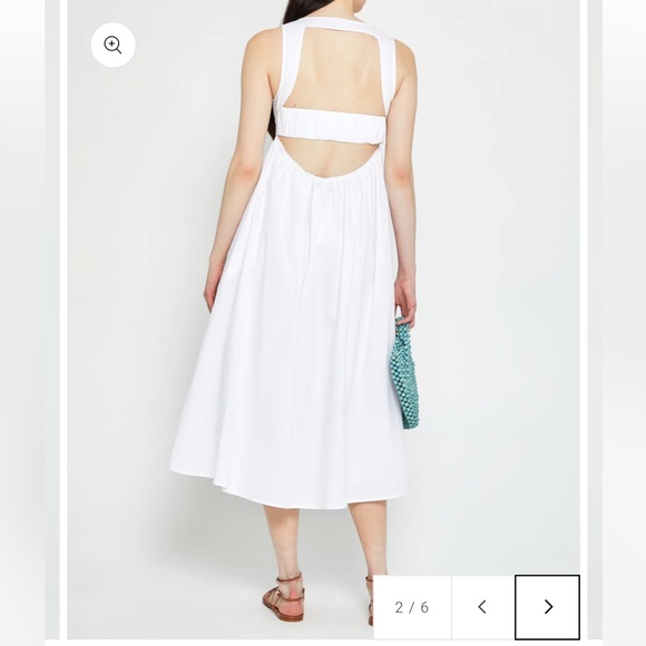 o.p.t. Mariabella Empire Waist Sundress with Back Detail, White, Size XL - Picture 4 of 13